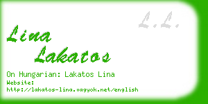 lina lakatos business card